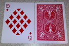 Red Bicycle Playing Card, 15 Diamonds Imprints