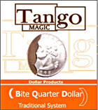 Bite Out Coin, Traditional, Quarter Dollar, 25 Cent by Tango Magic