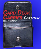 Card Deck Carrier with Snap, Leather