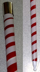 Appearing Cane, Red and White, Plastic