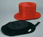 Folding Top Hat, Red with Chamber