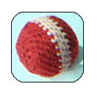 Crocheted Balls, 1.25 Inch, Red/Pink/Red